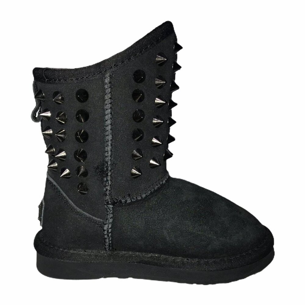 READ Rare Australia Luxe Collective Studded Leather Boots Toddler Girls 11 Black - Picture 7 of 11